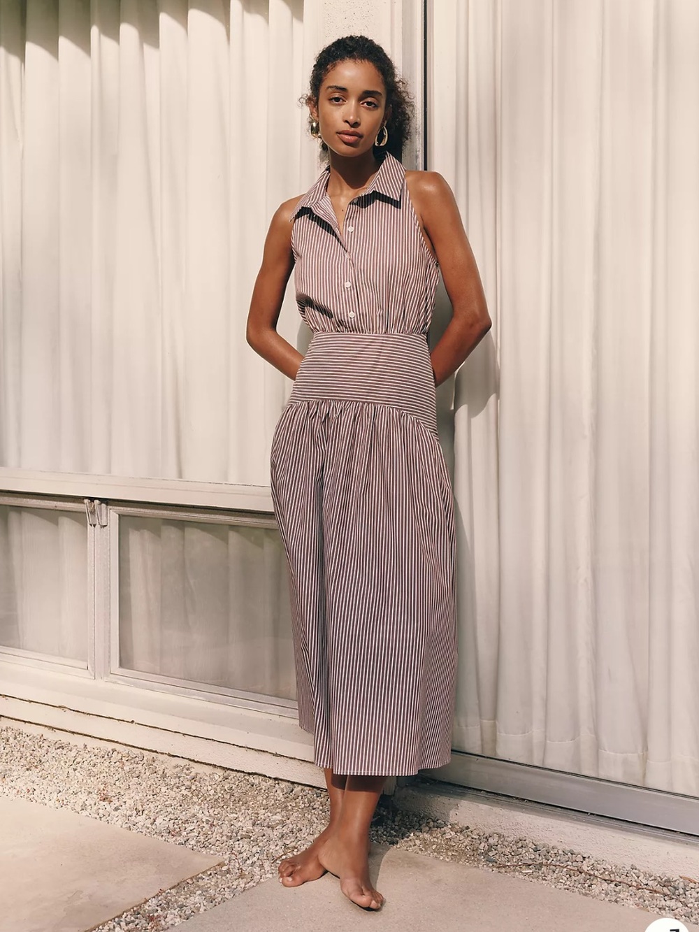 Tobie Sleeveless Shirt Dress by Exquise - Picture 12 of 13